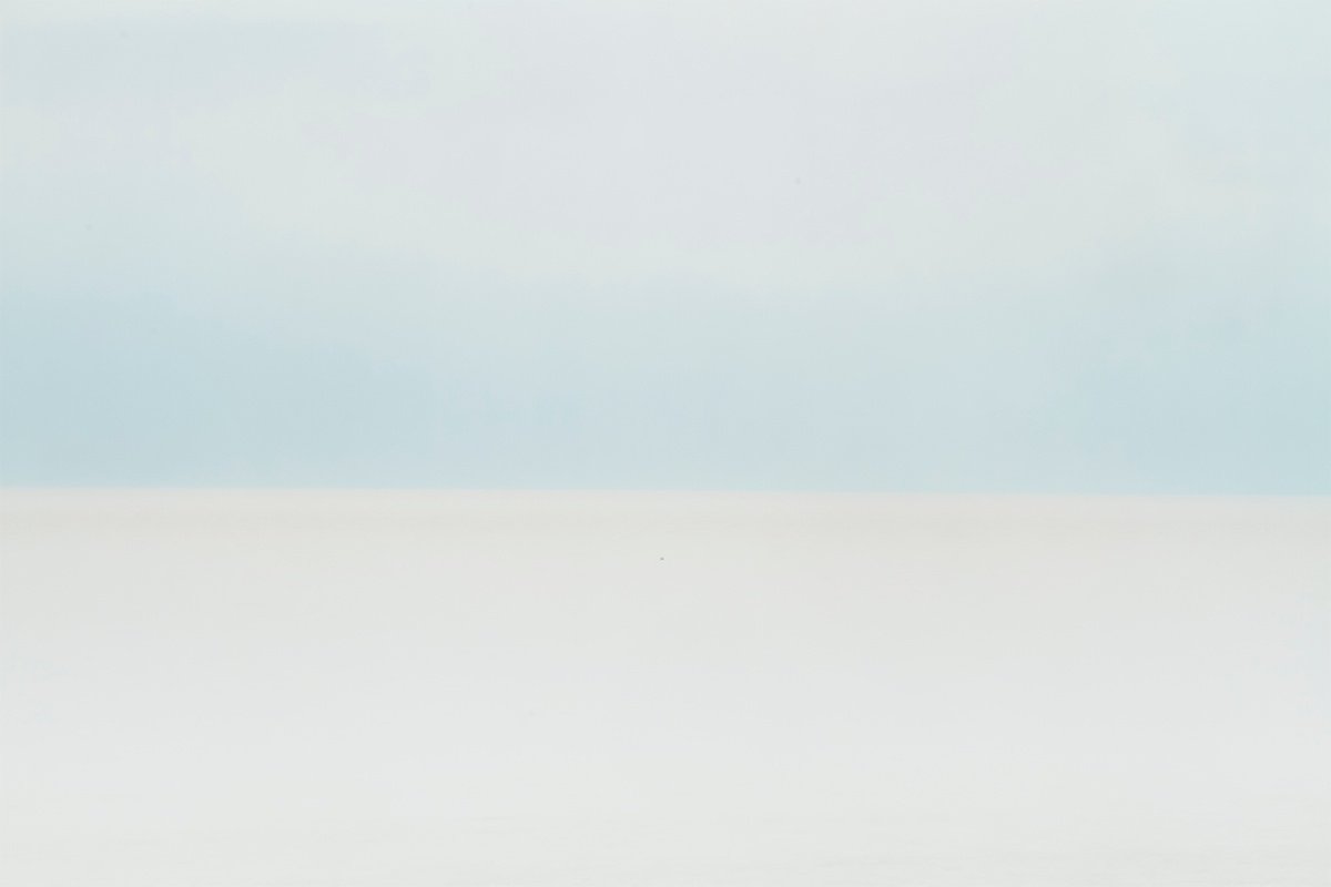 Impressionistic Landscape Photograph By Jan Walczewski, 35 X 24, Sea In White No.01, Original Artwork