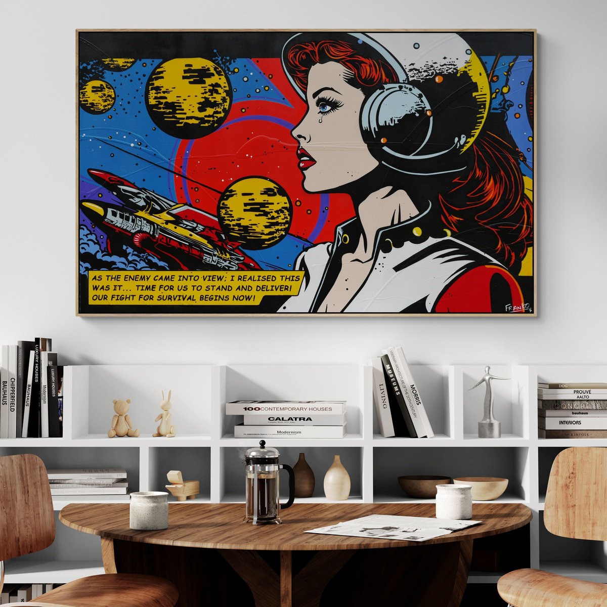 Urban And Pop Portrait Painting By Franko, 63 X 39, This Was It, Original Artwork