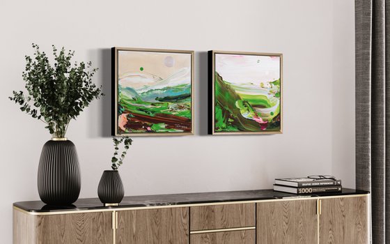 'Country no.38' diptych - FRAMED