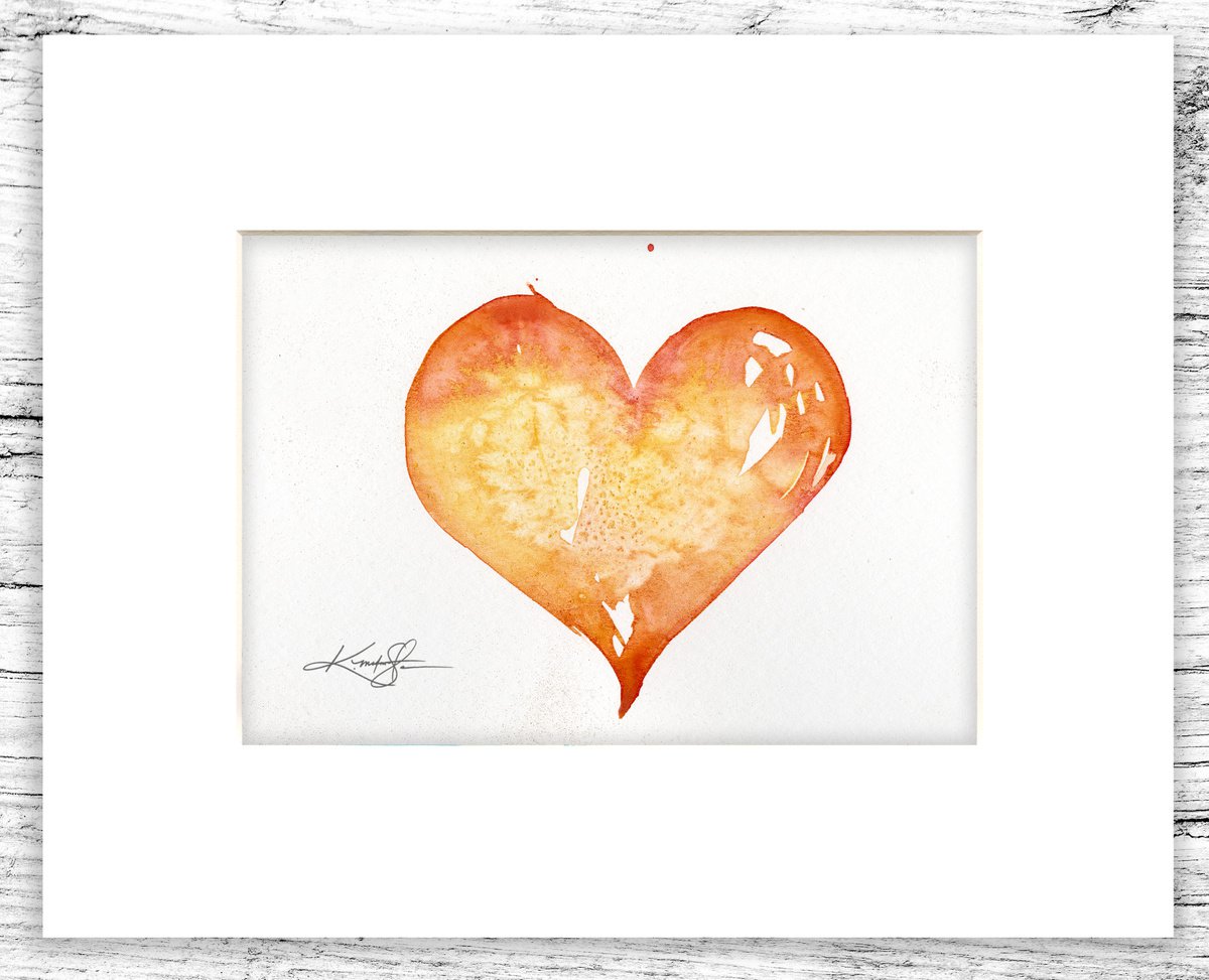 Valentine Heart 51 - Watercolor Painting by Kathy Morton Stanion by Kathy Morton Stanion