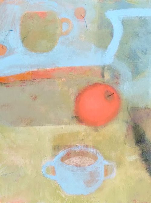 Still Life With A Pink Apple - 80x45 cm by Ayna Paisley