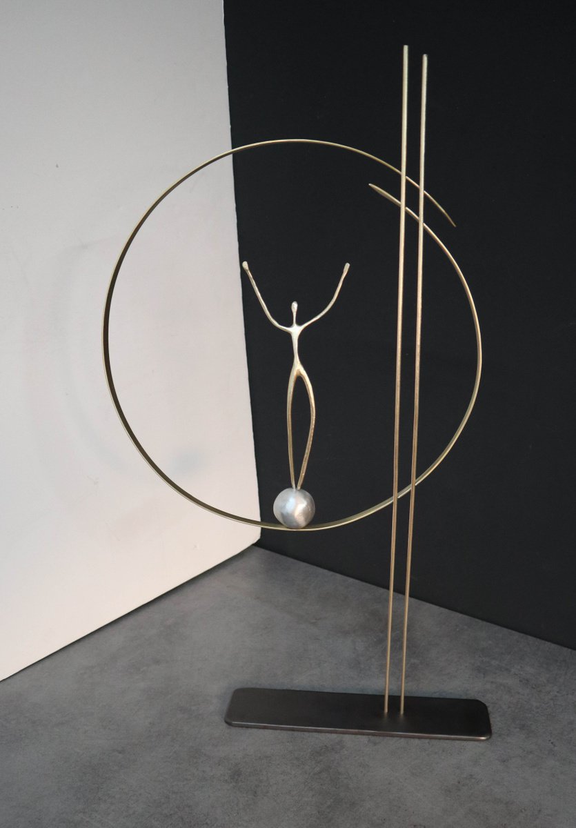 Impressionistic Portrait Bronze Sculpture By Anna Andreadi, 12 X 20, Ode To Gratitude, Original Artwork