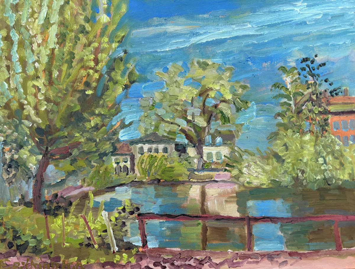 Barnes Pond By Emma Pilkington, 17 X 13, Artwork For Sale On Artfinder
