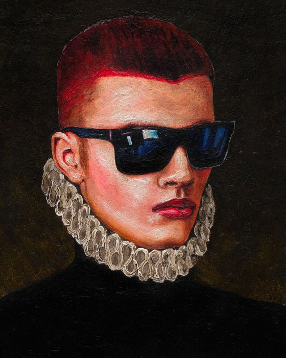 Portrait of a Young Man in Sunglasses