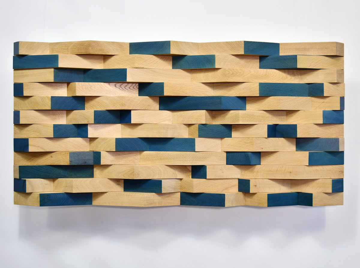 Abstract Wood Sculpture By Dmytro Shavala, 47 X 23, Rhythm 2, Original Artwork