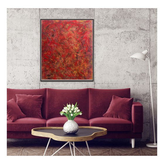 Modern Art,  Red Color Art,Acrylic Wall Art, Best Selling Art, Wall Art Painting, Original Modern Art, Art Painting Design, Office Design