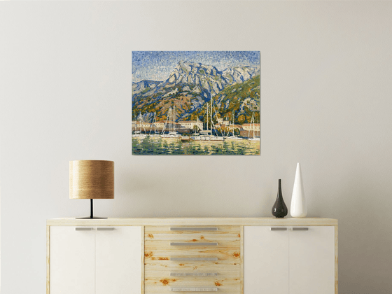 "Yachts at the pier"