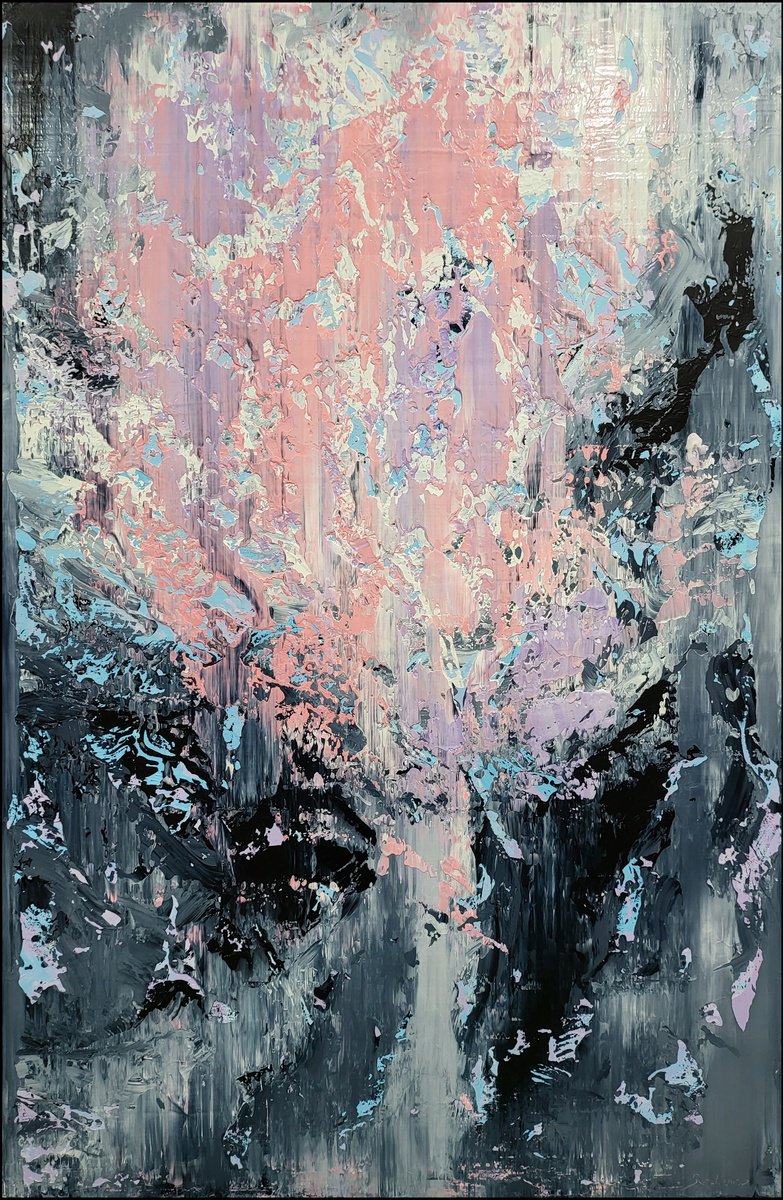 Abstract Acrylic Painting By Alex Senchenko, 39 X 59, Abstract 22151, Original Artwork