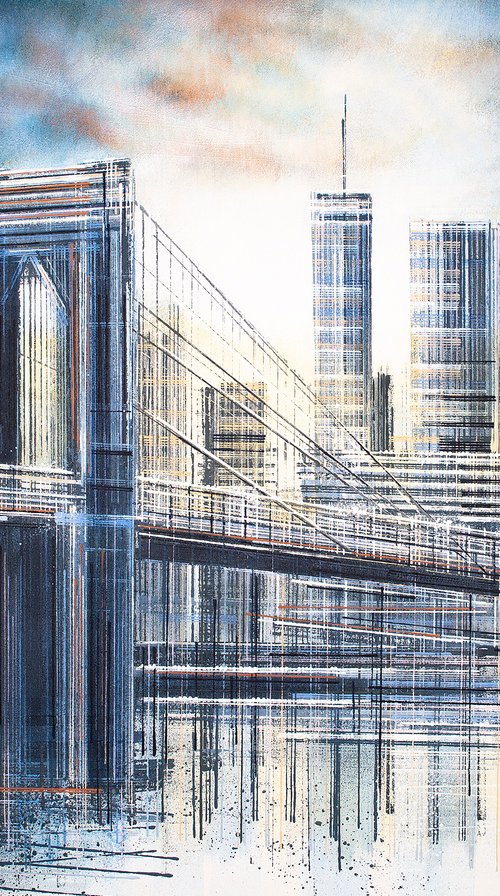 The Brooklyn Bridge At Sunset - Composition 2 by Marc Todd