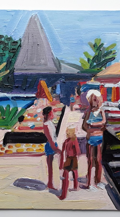 Pool scene Marbella,  1970s by Stephen Abela