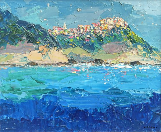 Corniglia Cinque Terre Oil Painting on Canvas