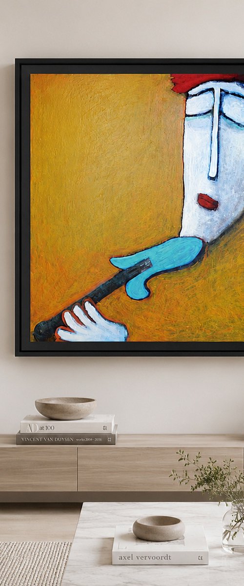 Viol Musiek (100cm x 100cm x 1.6cm) by Zhana Viel