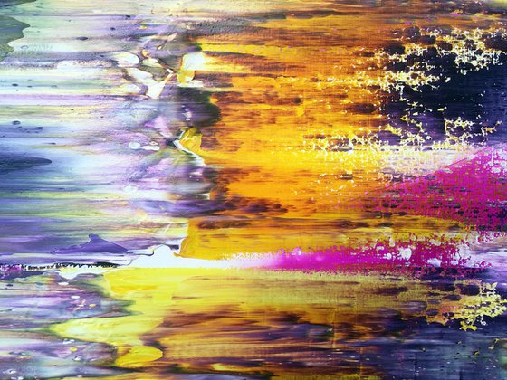 "Speed Demon" - FREE USA SHIPPING + Save Over $100 As A Series - Original PMS Abstract Diptych Oil Paintings On Canvas - 40" x 16"