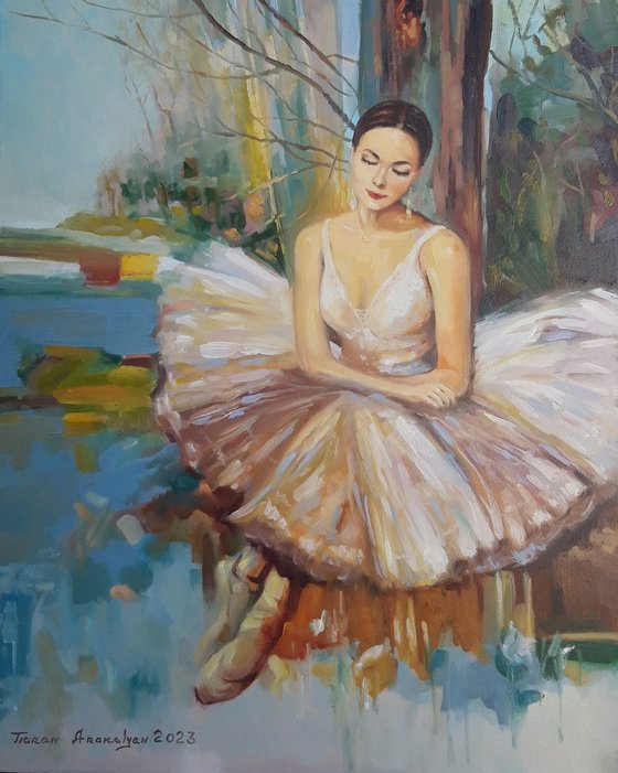 After performance (40x50cm, oil/canvas, ready to hang)