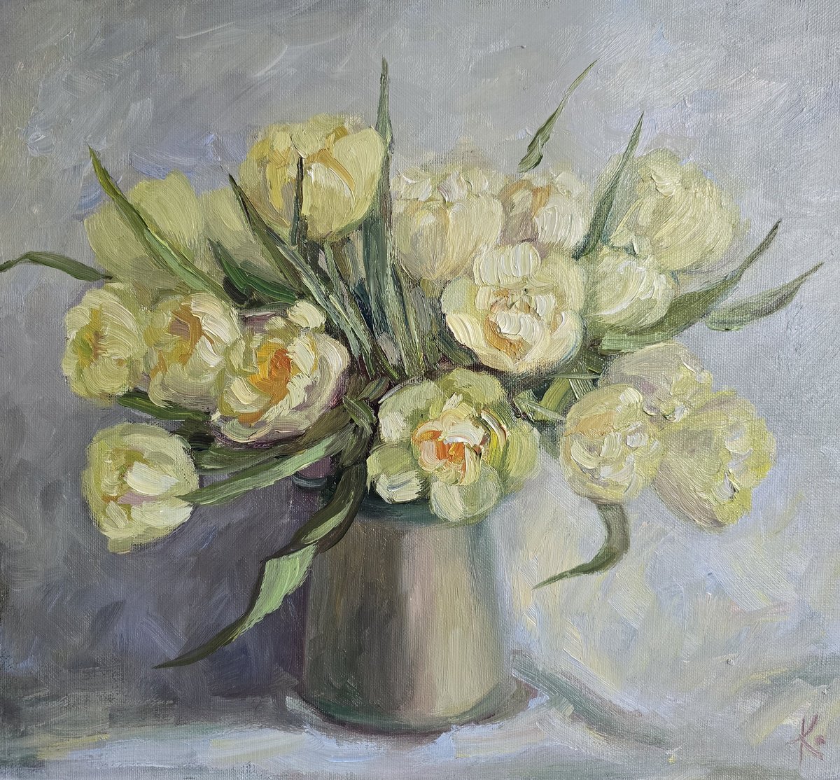 Yellow Tulips By Olena Kolotova, 22 X 20, Artwork For Sale On Artfinder