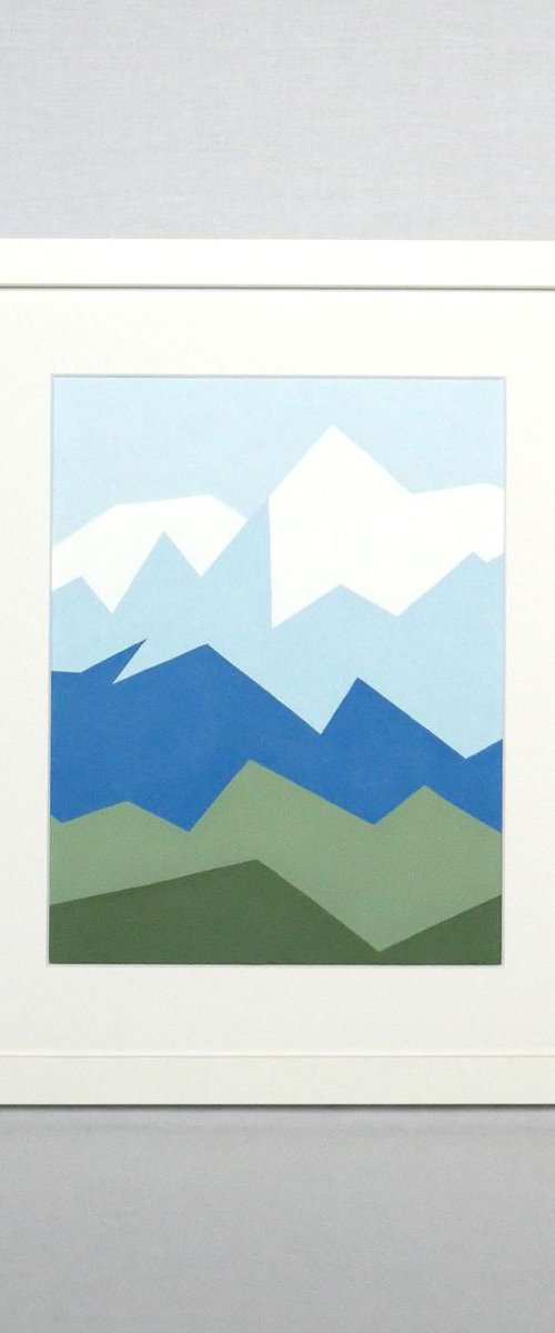 Mountain painting From Mont Chery by Zoe  Hattersley