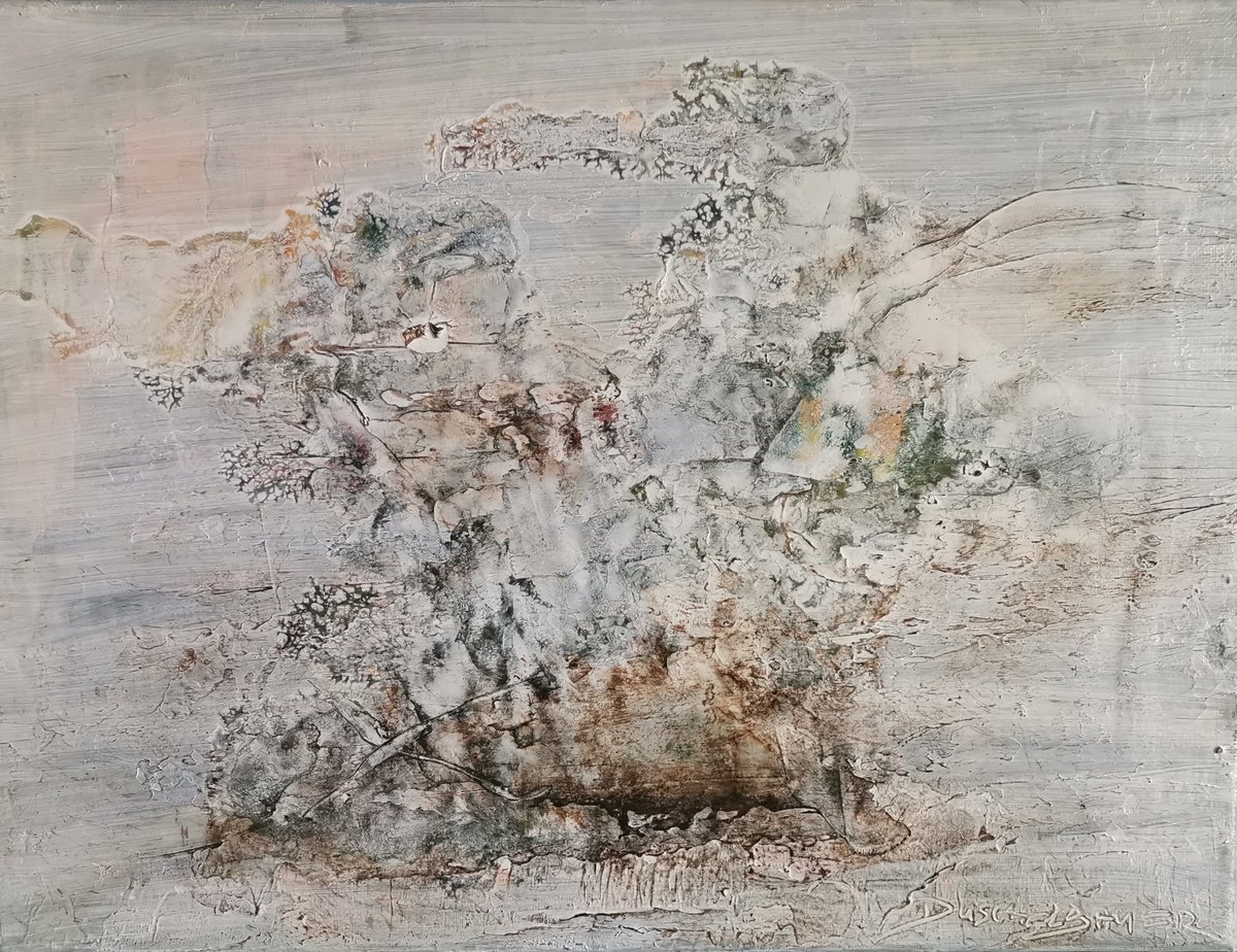 Organic Abstract Oil Painting By Doris Duschelbauer, 16 X 12, Emotions Ix, Original Artwork