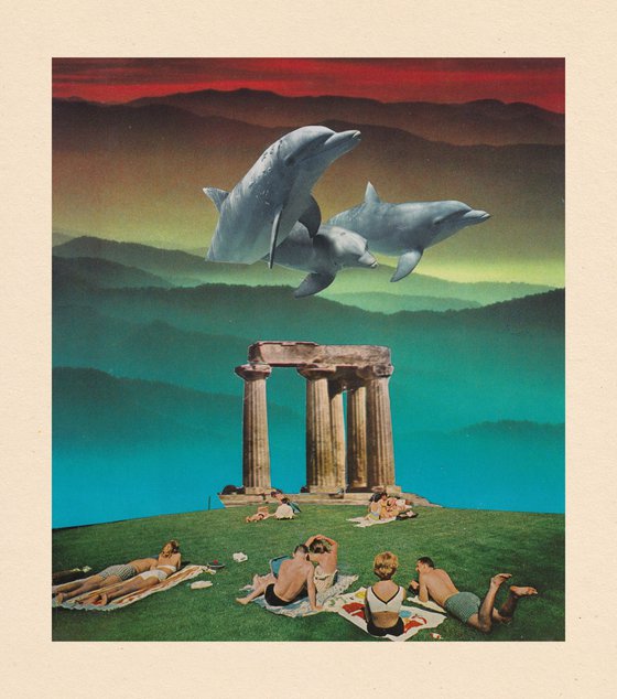 3D dolphins in the panteon