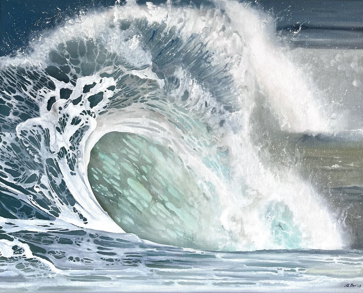 Photorealistic Landscape Oil Painting By Myroslava Denysyuk, 20 X 16", Whisper Of The Sea, Original Artwork