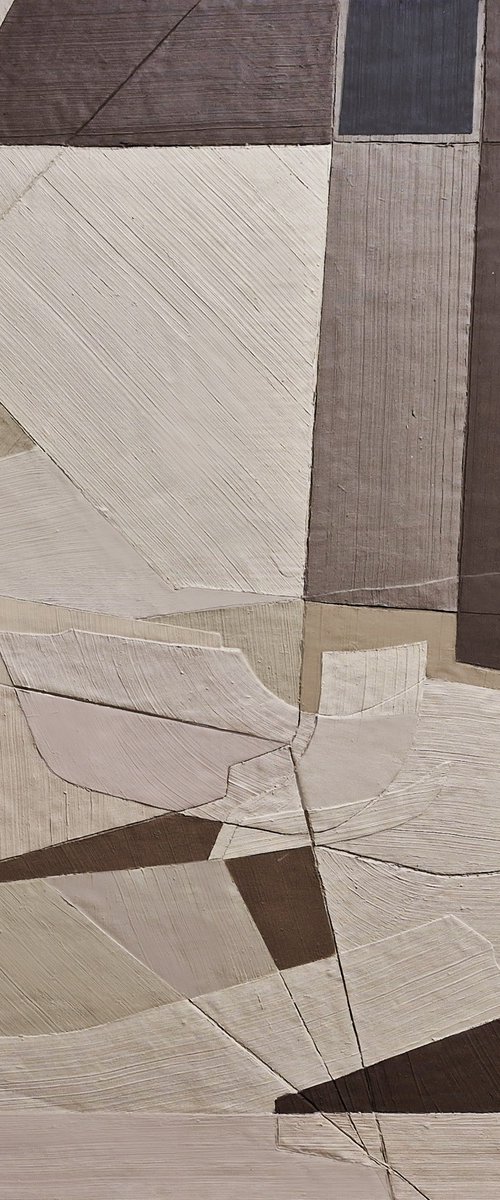 "Bella 2" Textured abstract geometric art by Marine Boiko