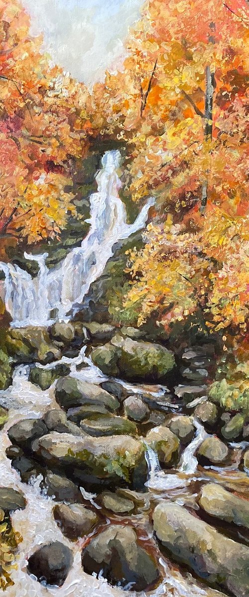 Waterfall in Autumn by Colette Baumback