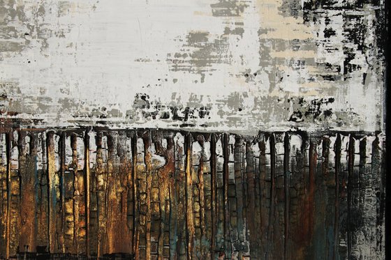 DARK WHISPERS - 60 x 80 CMS - ABSTRACT TEXTURED ARTWORK ON CANVAS