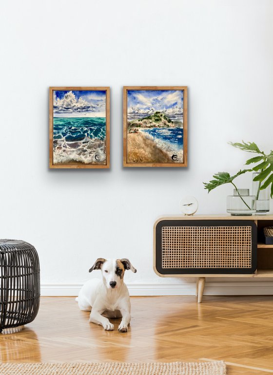 Costa Brava diptych