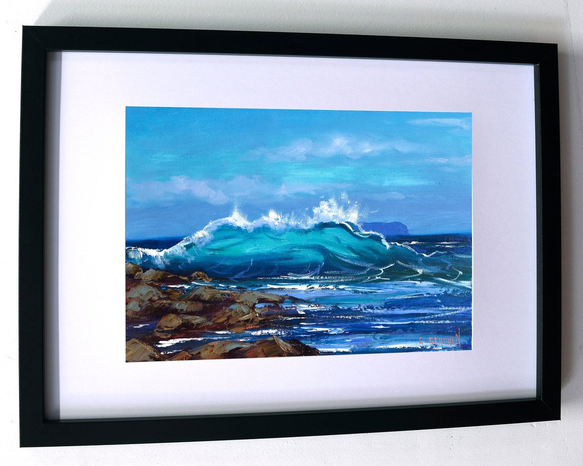 Turquoise Ocean Wave By Graham Gercken, 16 X 12, Artwork For Sale On Artfinder