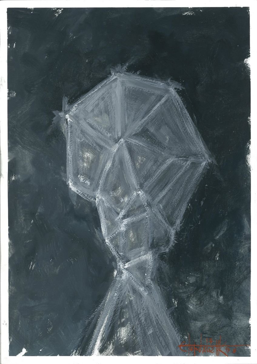 Abstract Painting By Eugene Gorbachenko, 12 X 17, Something Inside Me3, Original Artwork