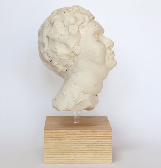 Thomasina: ceramic portrait sculpture