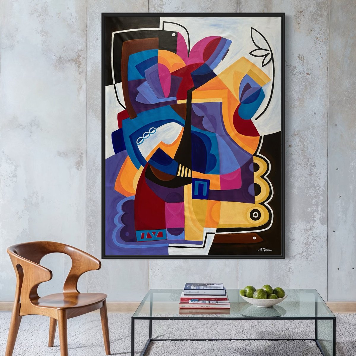 Abstract Acrylic Painting By Samantha Malone, 51 X 70", The Invisible Made Visible, Original Artwork