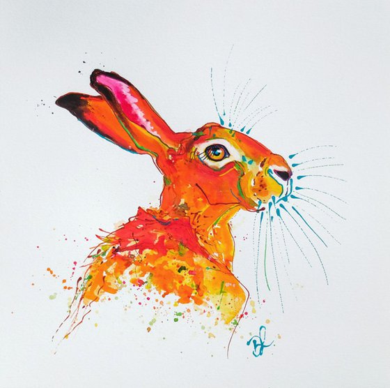 Red Scribble Hare