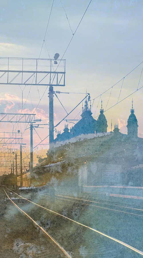 Sunrise sky City scape by Yuliia Sharapova