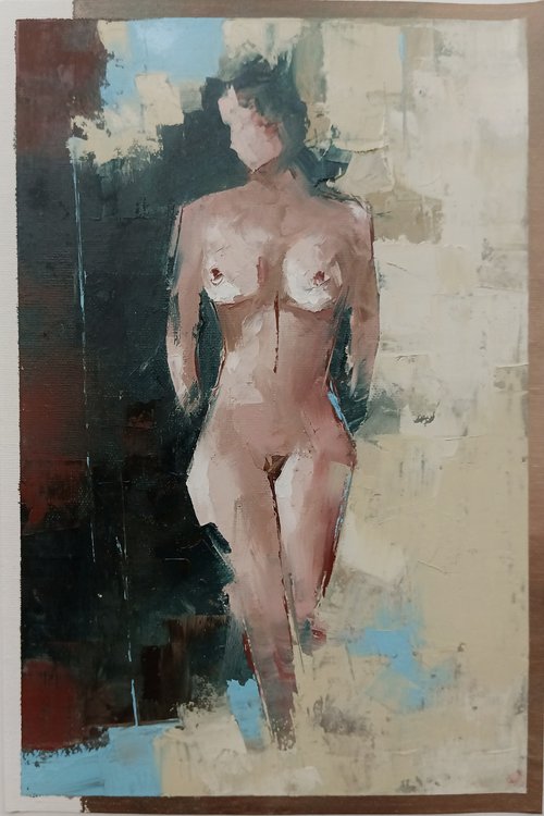 Nameless lady 31. Abstract figurative art by Marinko Šaric