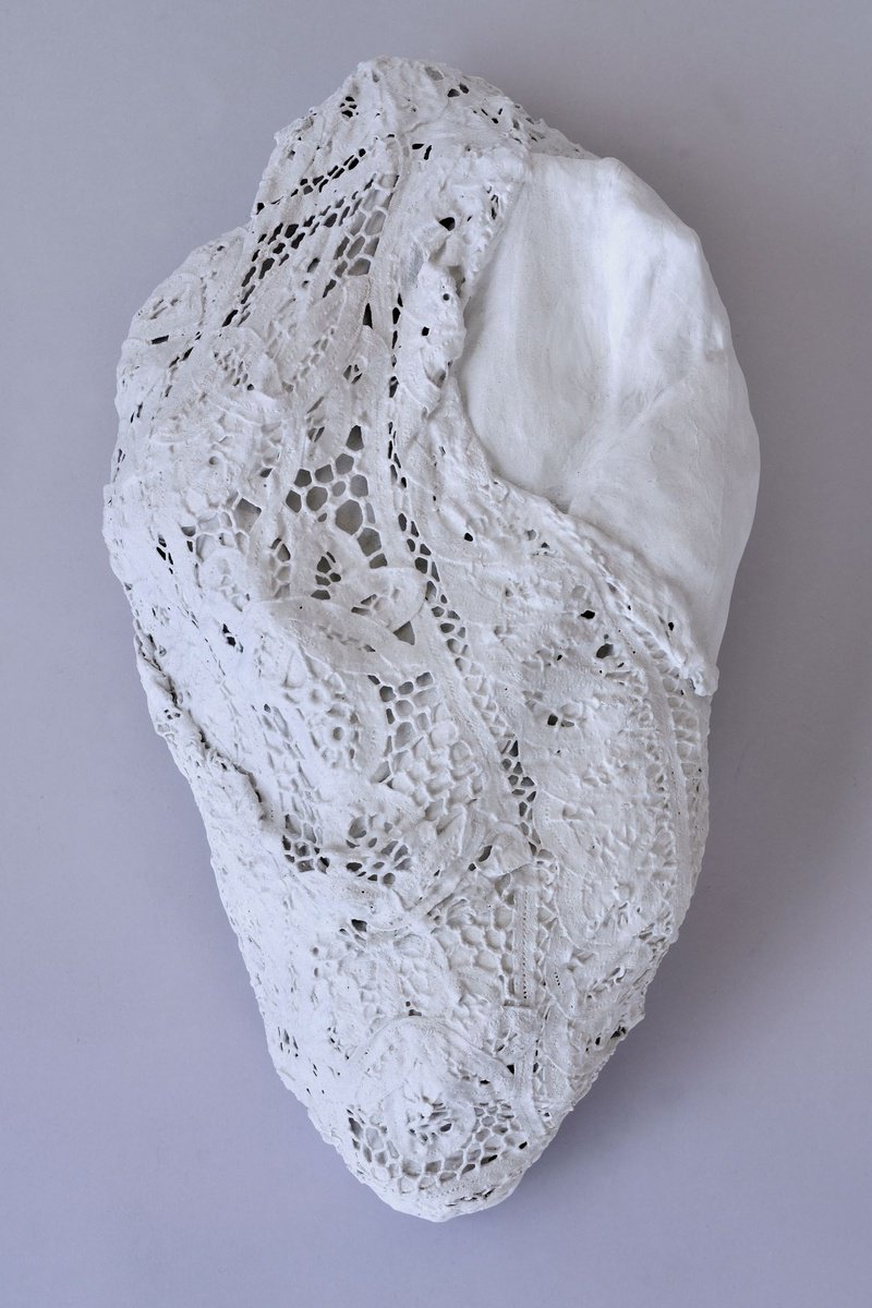 Expressive Abstract Sculpture By Monica Sarandrea, 3 X 17", Levitas Animi, Original Artwork