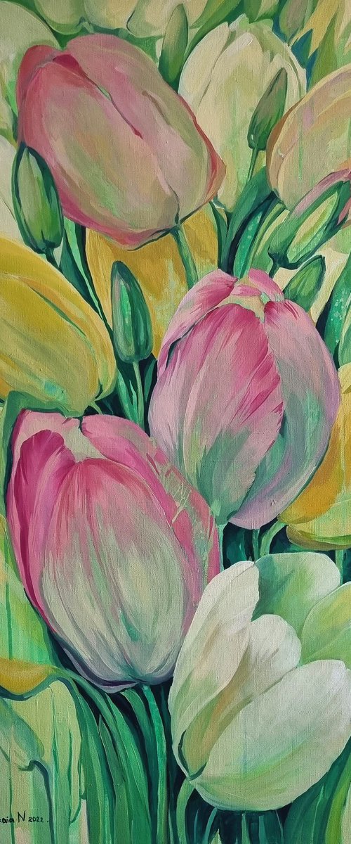 Tulips. Spring by Natalia Yampolskaia