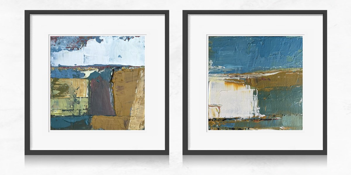 Impressionistic Landscape Acrylic Painting By Nick Molloy, 10 X 5", Alba Landscapes 7, Original Artwork