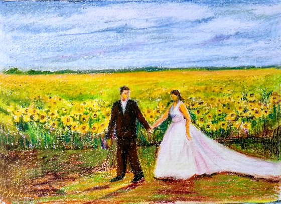Romance in the Sunflower field