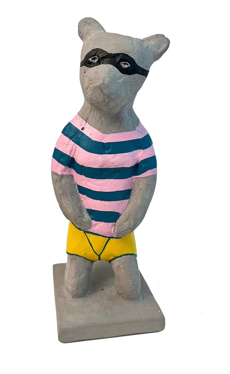 Animal Sculpture By Mina Ilic, 4 X 11", Louise, Original Artwork