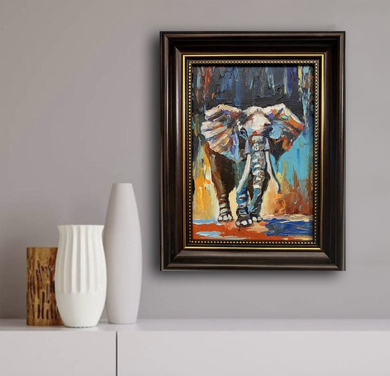 Elephant. S. framed.