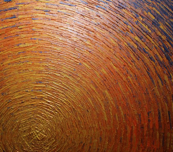 Large shine gold orange colors