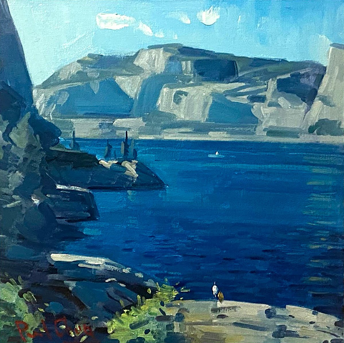 Impressionistic Landscape Oil Painting By Paul Cheng, 12 X 12", Yosemite Np #3, Original Artwork