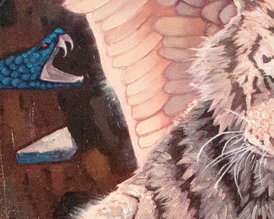 Angel and demon fantasy tigers