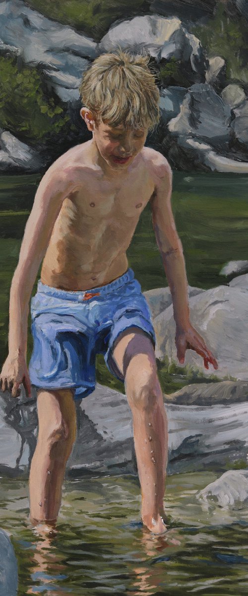 Too cold for more than a paddle! by Tom Clay