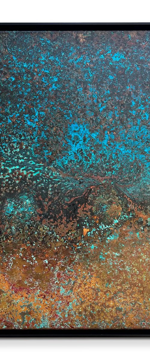 "The Blue Hour" Copper Patina Wall Art by Jeremy Maronpot