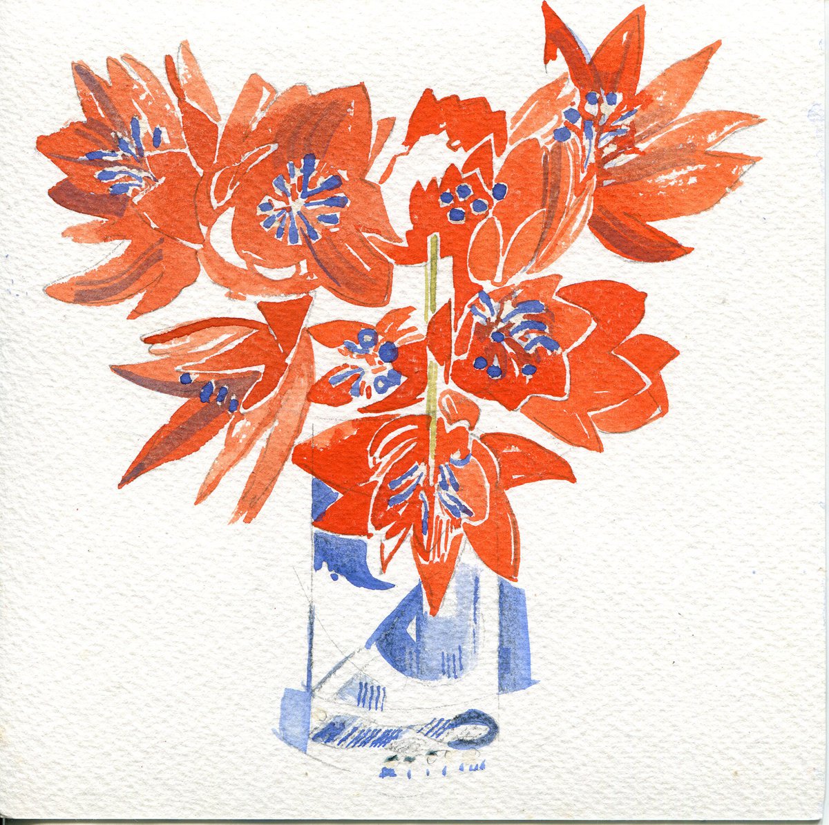Orange flowers bouquet by Hannah Clark