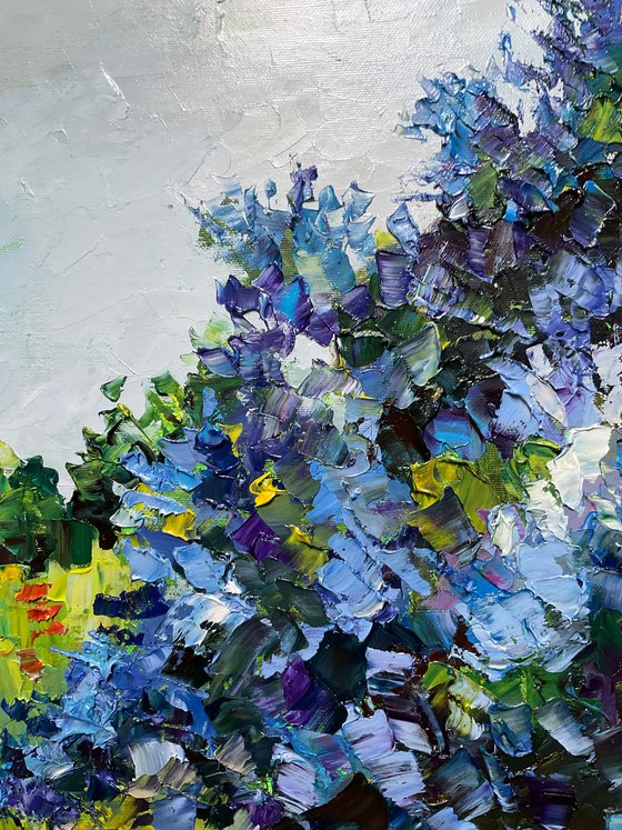 Lilac valley with popies 1