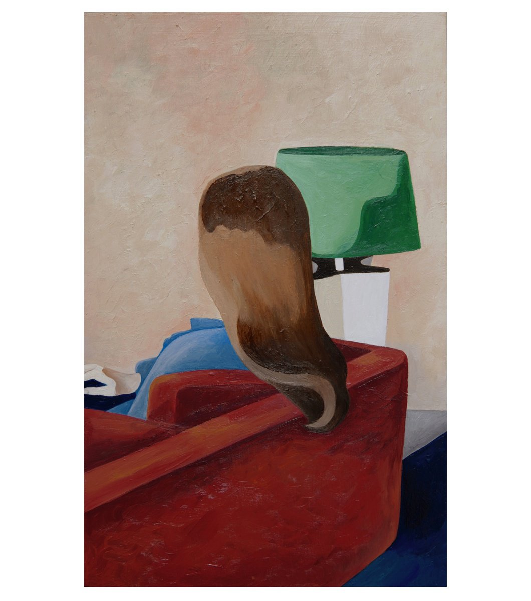 Expressive Portrait Acrylic Painting By Young Park, 8 X 13", Hidden Face, Original Artwork