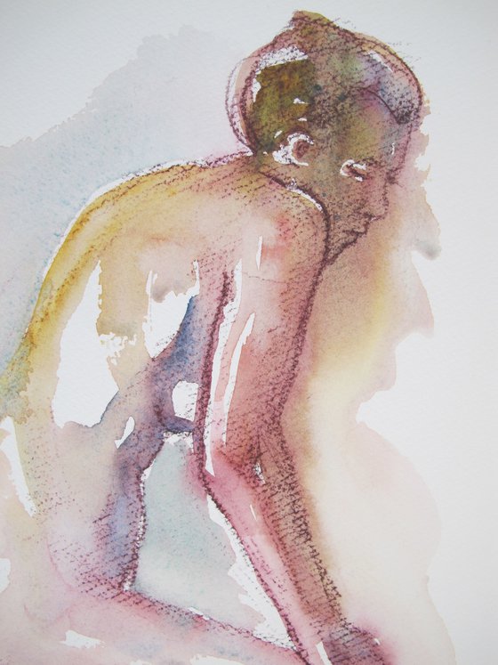 Standing female nude