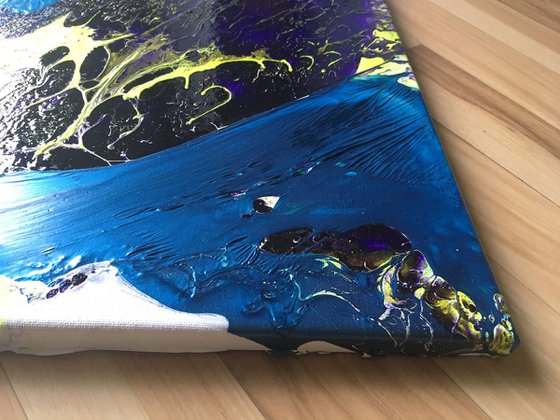 "Let It Burn You Up" - Original Abstract PMS Fluid Painting - 20 x 16 inches